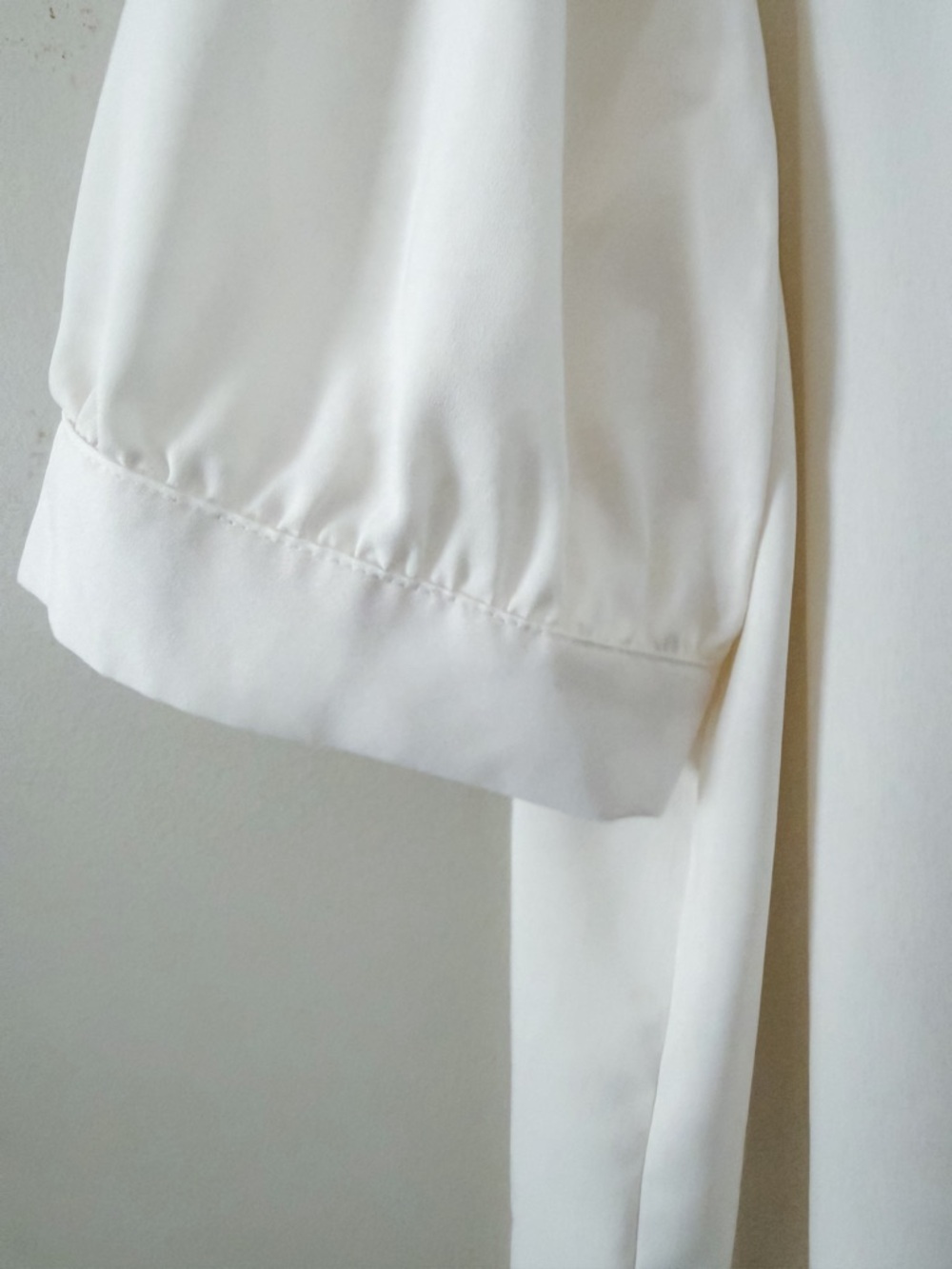 Ann Taylor White Blouse | Pleated Neck Button Front Top Short Sleeve XL - Picture 5 of 10